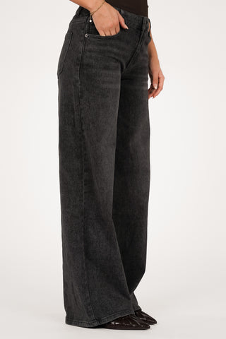 Straight leg jeans mid waist grijs - Logan