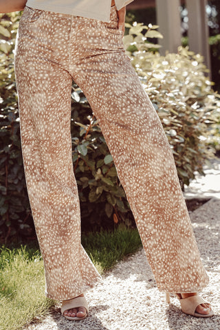 Straight leg jeans met print camel - Kensi