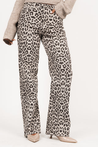 Straight leg jeans panterprint - Livara