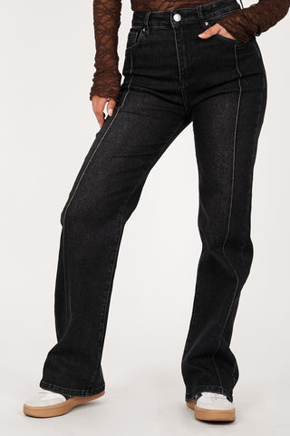 Straight leg jeans zwart - Gina