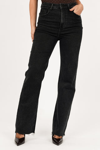 Straight leg jeans zwart - Mila
