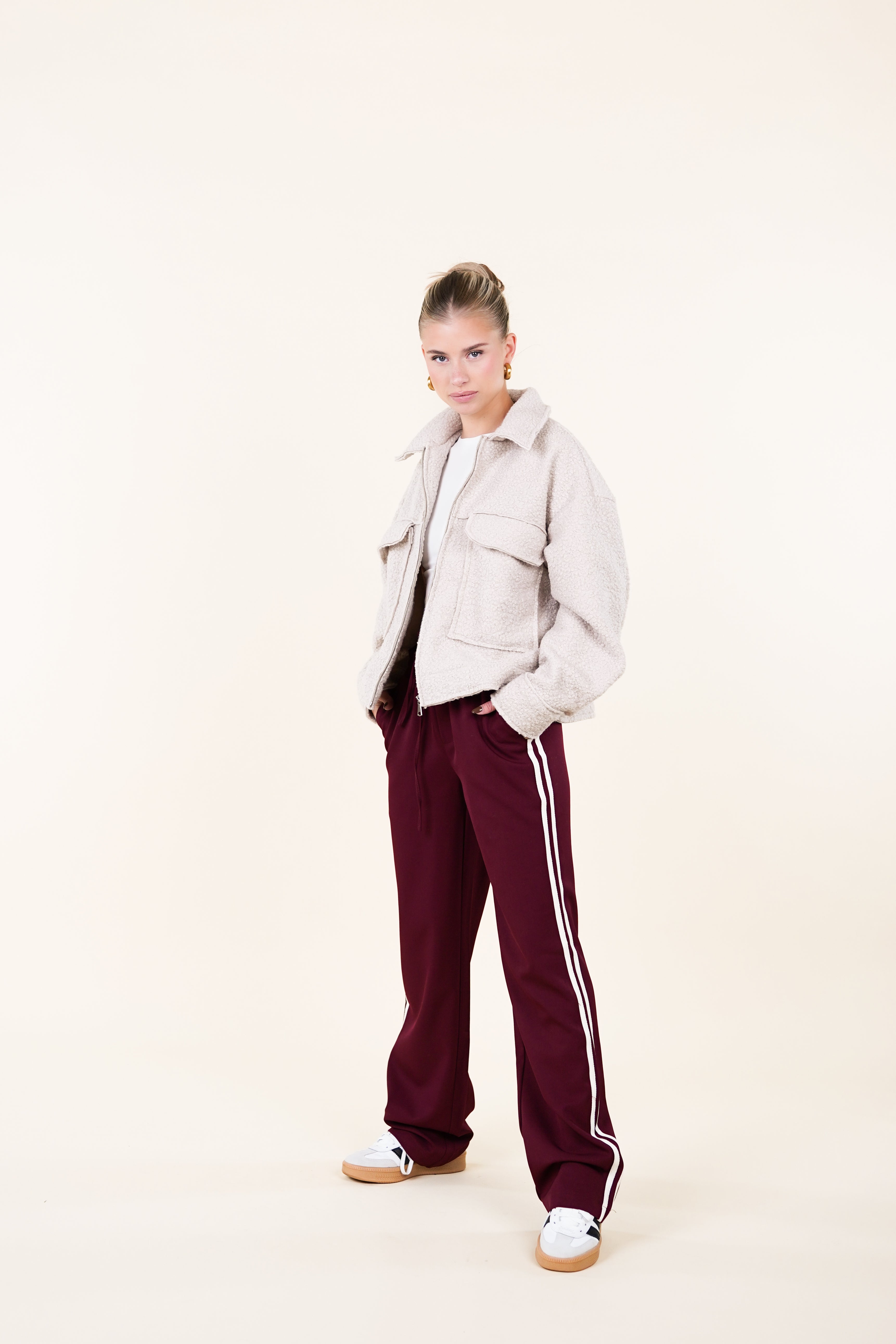Straight leg jogger burgundy Luna