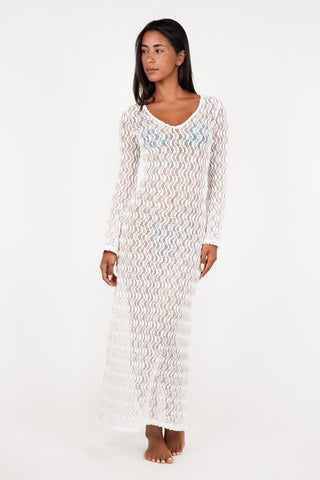 Strand maxi jurk wit - Alaya