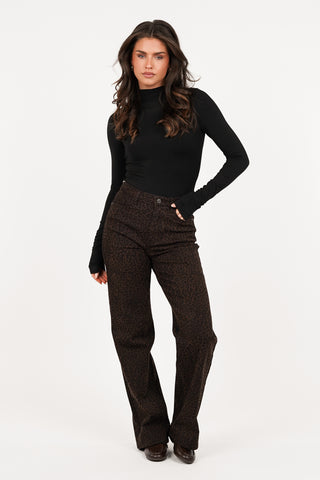 Stretch top met plooien zwart - Ellen