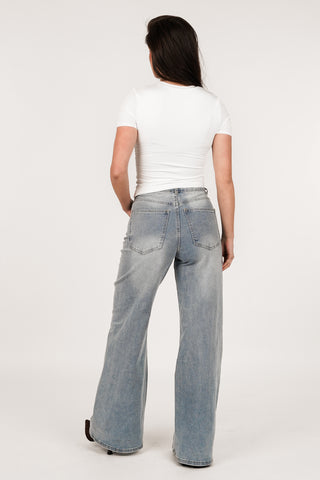 T-shirt stretch korte mouw wit - Sammy