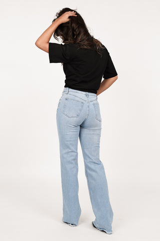 Tall jeans mid waist licht blauw - Shelly