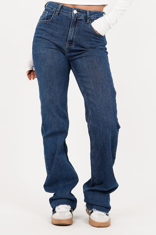Tall straight leg jeans blauw  - Coco