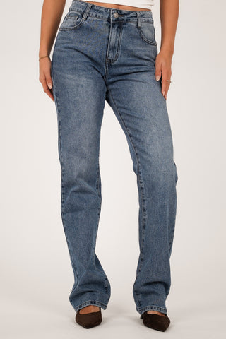 Tall straight leg jeans blauw - Biba