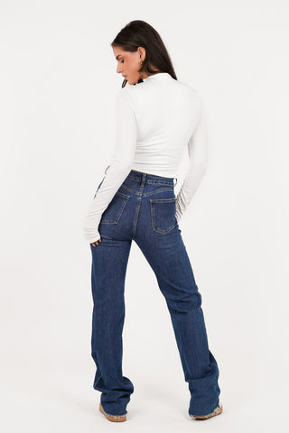 Tall straight leg jeans blauw  - Coco