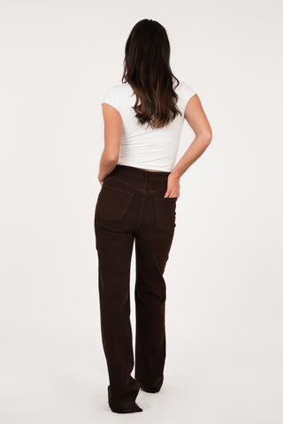 Tall straight leg jeans bruin - Ellis