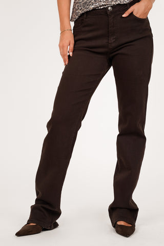 Tall straight leg jeans bruin - Biba