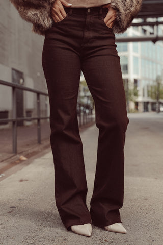 Tall straight leg jeans bruin - Ellis