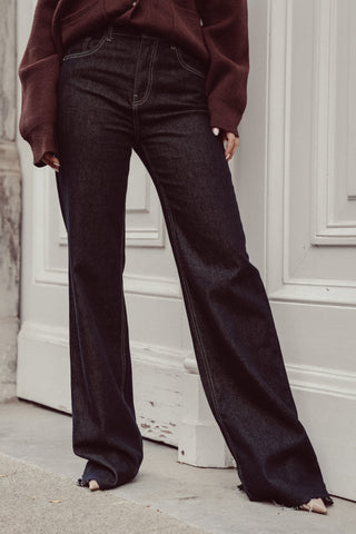 Tall straight leg jeans donker blauw - Coco