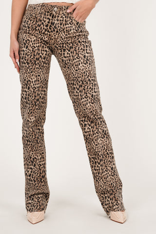 Tall straight leg jeans luipaard - Rocky