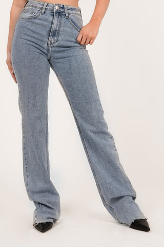 Tall wide leg jeans blauw - Leona
