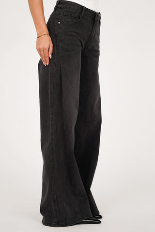 Tall Wide Leg Jeans Acid Wash Blau - Macy