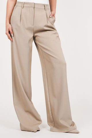 Tall wide leg pantalon taupe - Josje