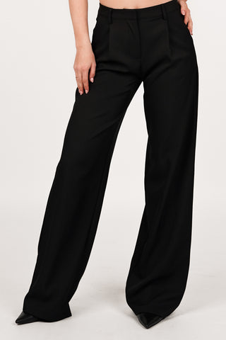 Tall wide leg pantalon zwart - Josje