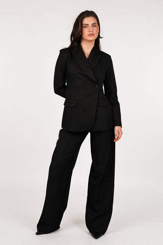 Tall wide leg pantalon zwart - Josje