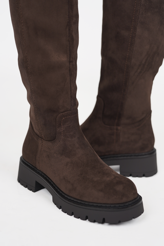 High boots suede brown - Gloria