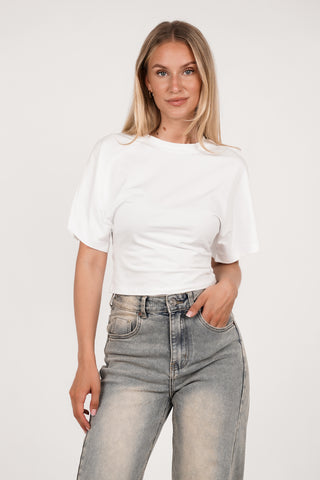 Tshirt dames cropped wit - Puck