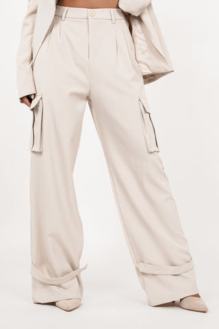 Two piece blazer set beige - Eliza