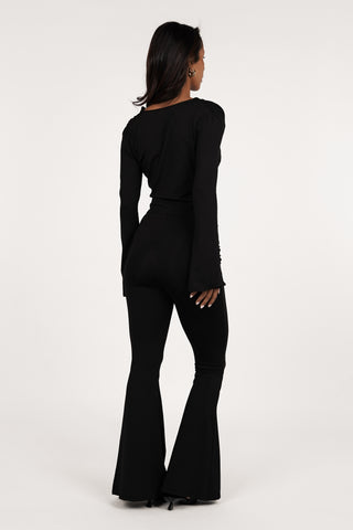 Two piece set met goud detail zwart - Dana