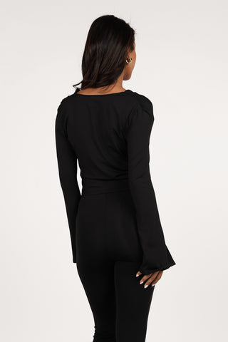 Two piece set met goud detail zwart - Dana