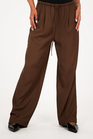 Wide leg jogger bruin - Hilly