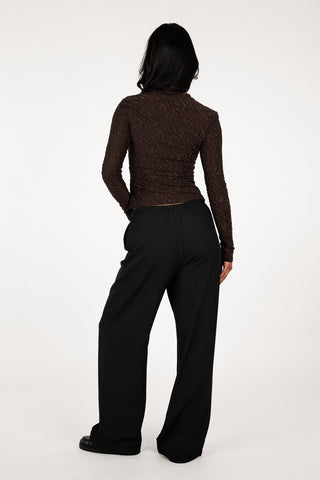 Wide leg jogger zwart - Hilly