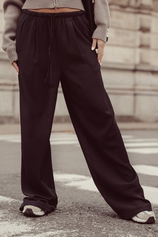 Wide leg jogger zwart - Hilly