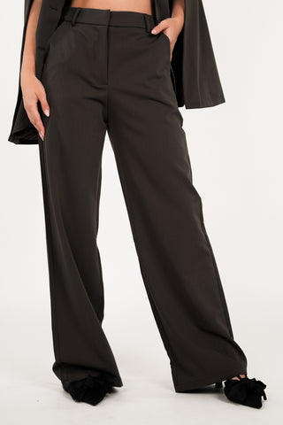 Wide leg pantalon donker bruin - Ravi