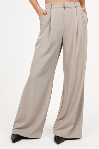 Wide leg pantalon taupe - Julia