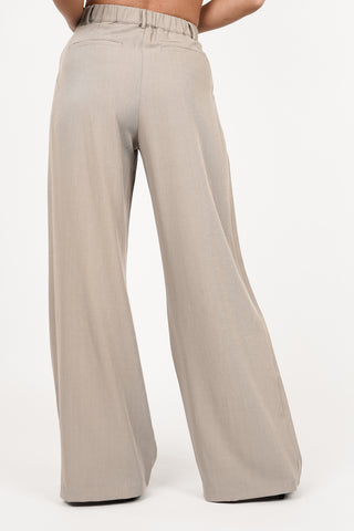 Wide leg pantalon taupe - Julia