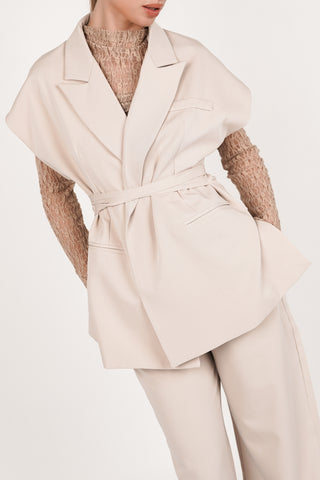 Wikkel gilet beige - Toria