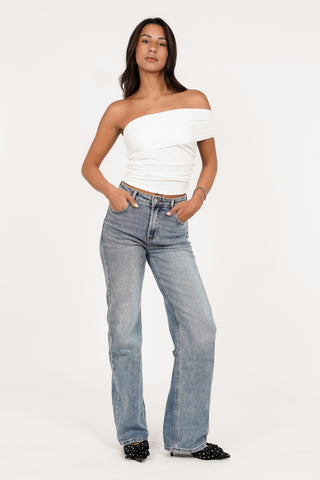 White cropped top with wrap - Fleur