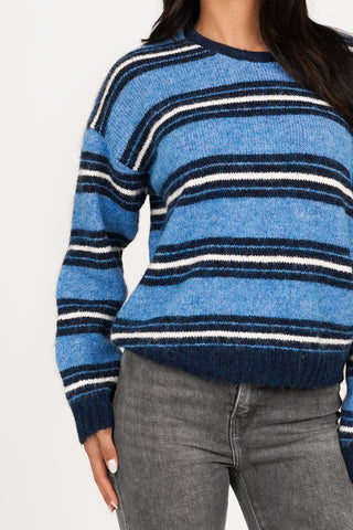 Wollen trui gestreept blauw - Jotte