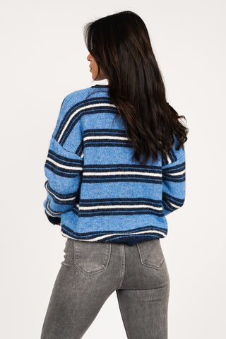 Wollen trui gestreept blauw - Jotte