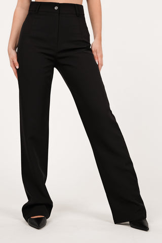 Zwarte pantalon met wideleg model - Anouk