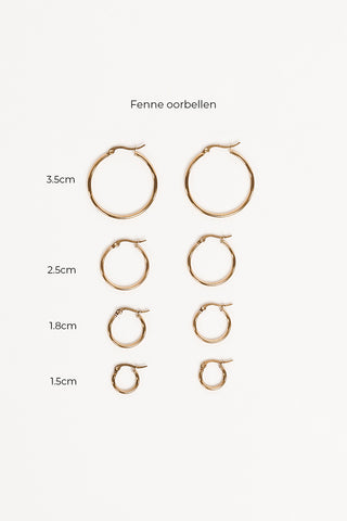Basic oorringen 1.5cm - Fenne