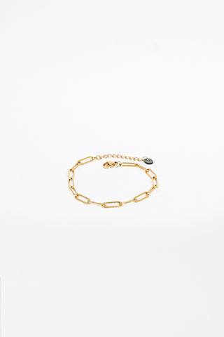 Gouden armband met kettingschakel dun