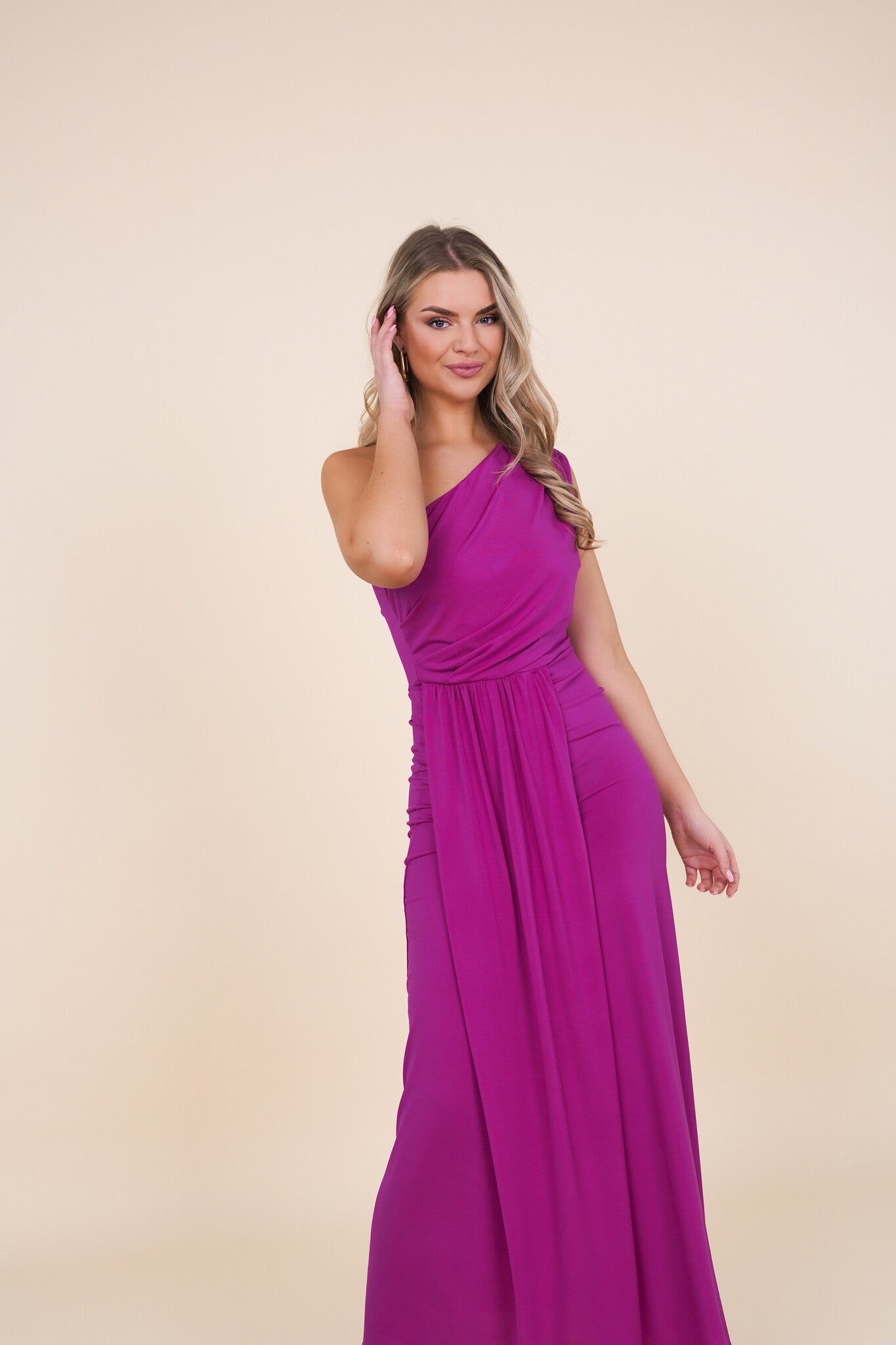 Maxi jurk bruiloft fuchsia Snelle levering Esuals
