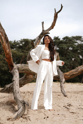 Oversized blazer wijd model wit - Kate